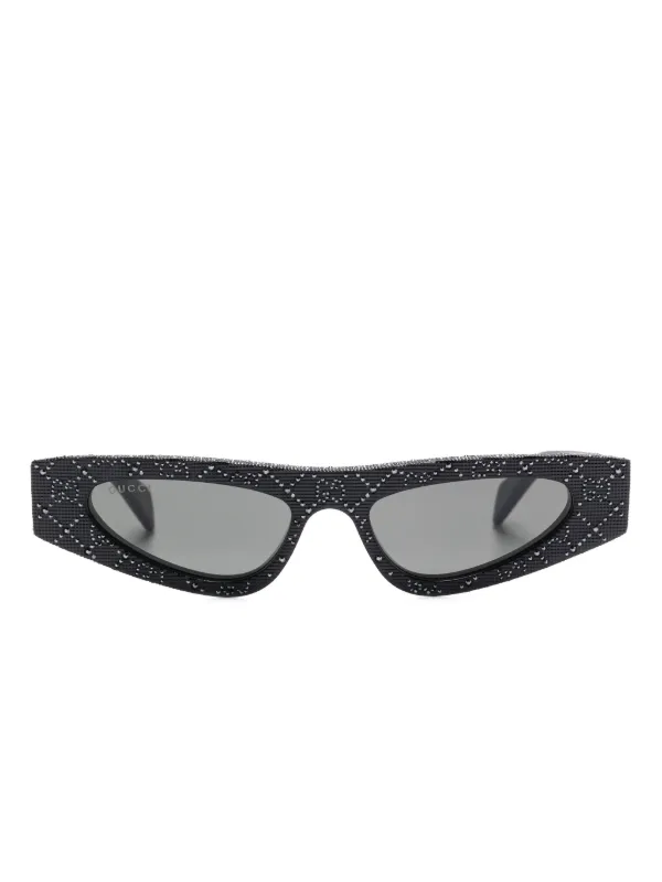 Gucci Eyewear キャットアイ サングラス | ブラック | FARFETCH JP