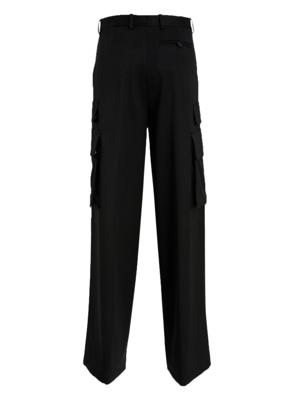 Versace virgin wool straight-leg trousers - Zwart