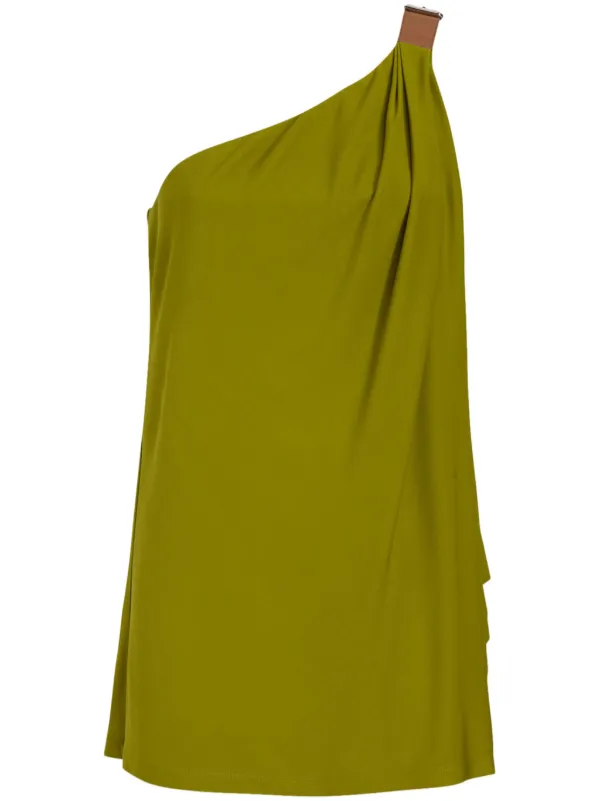 Alberta Ferretti One-Shoulder Dress - Green