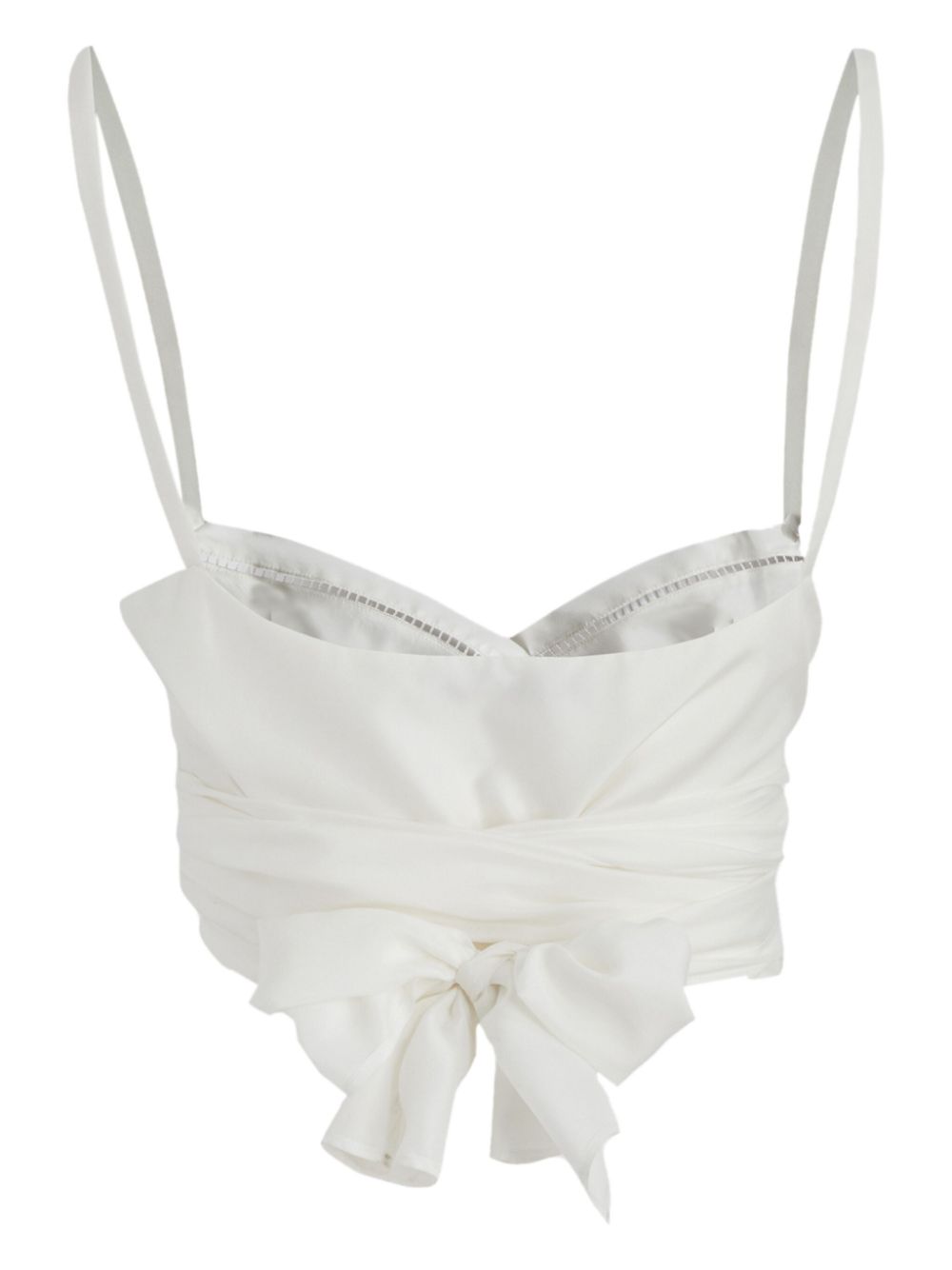 Alberta Ferretti spaghetti straps top - Wit