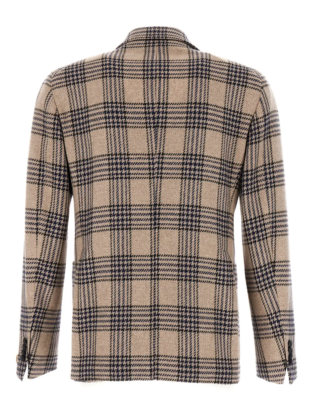 Tagliatore check-patten blazer - Beige