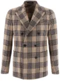 Tagliatore check-patten blazer - Neutrals