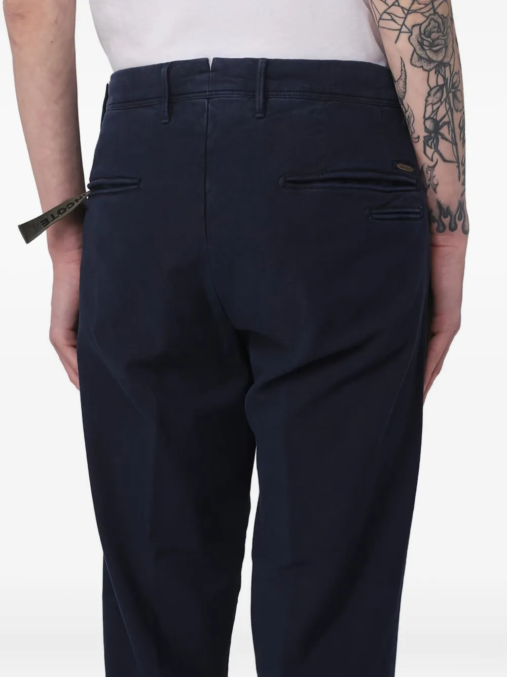 Incotex label-patch trousers Blauw