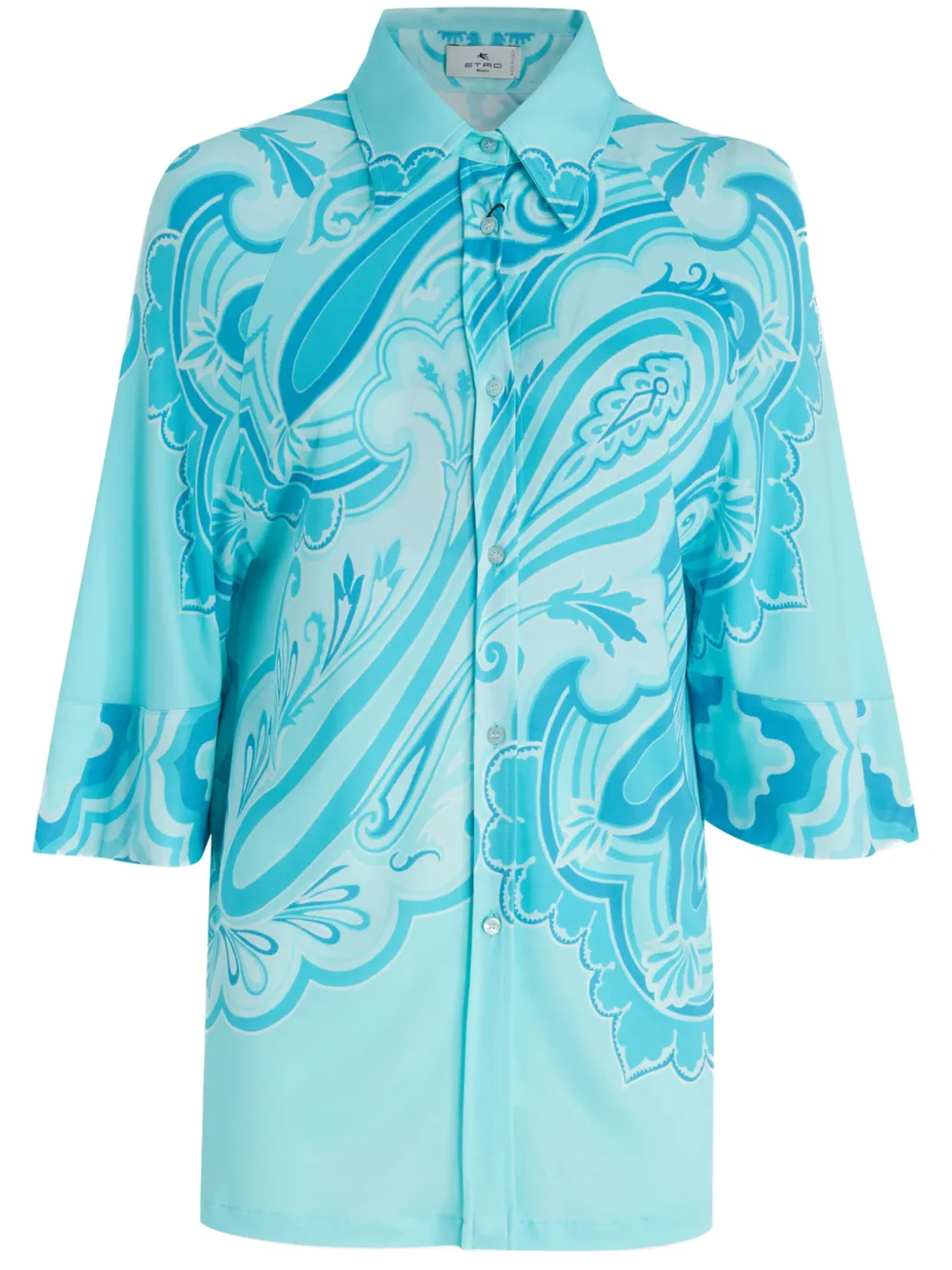 ETRO Overhemd met print Blauw
