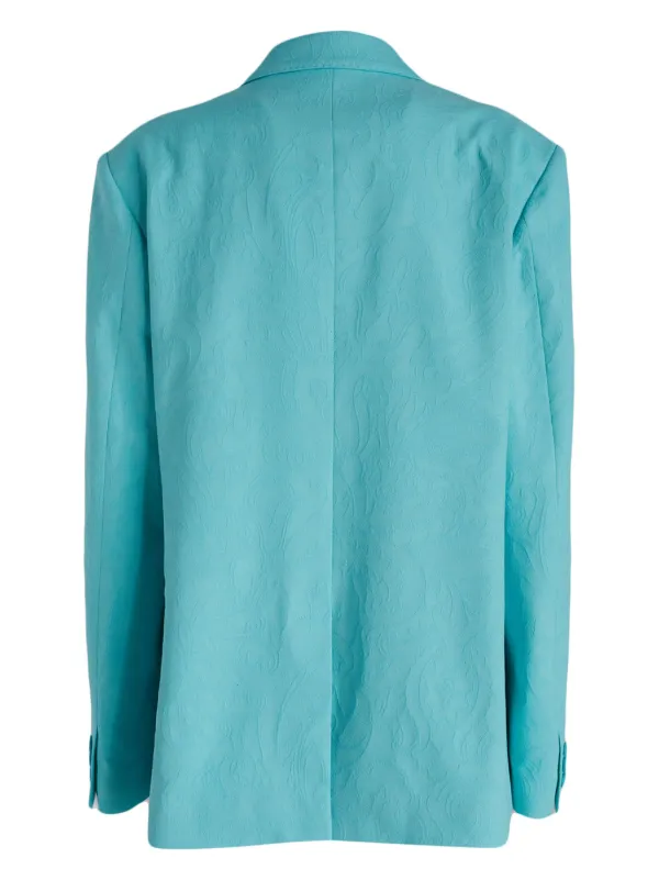 ETRO ジャカード ジャケット | ブルー | FARFETCH JP