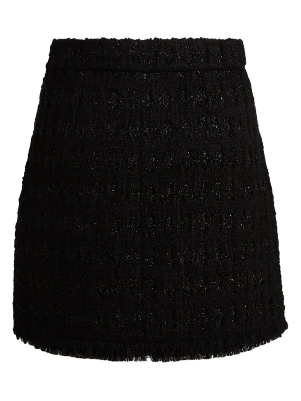 Tory Burch Tweed Mini Skirt | Black | FARFETCH