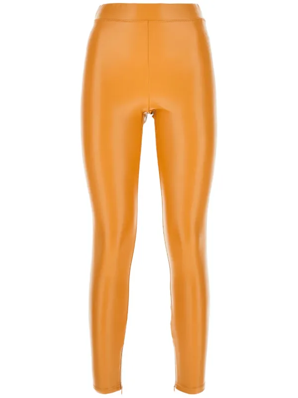 Michael Kors faux leather Leggings Orange FARFETCH UK