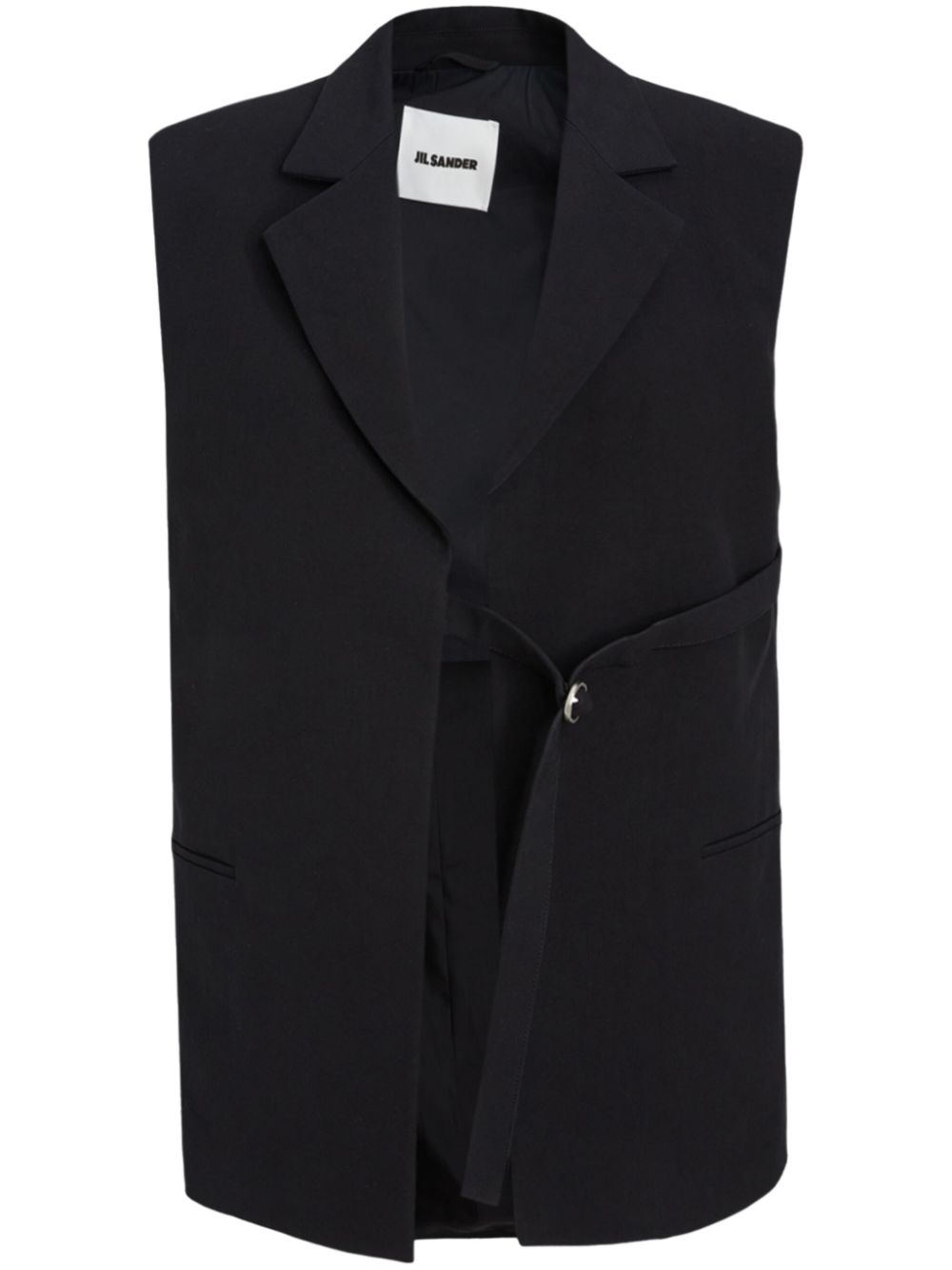 Jil Sander belted vest – Black