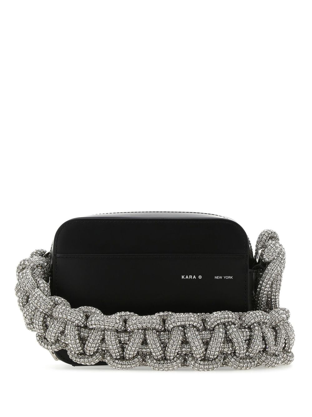 Kara logo-print shoulder bag - Black