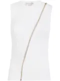 Alexander McQueen zip-detailing vest - White