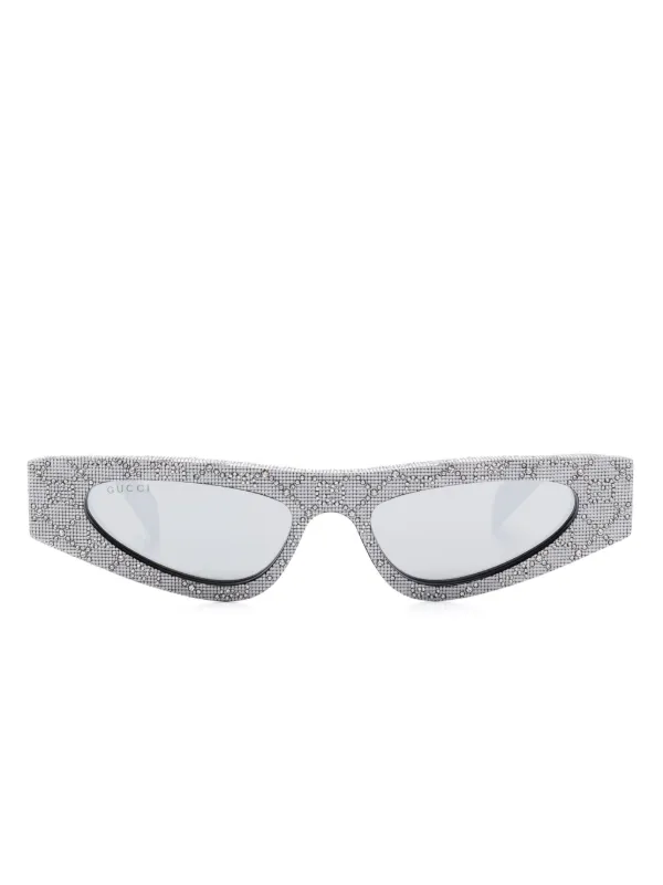 Gucci Eyewear キャットアイ サングラス | シルバートーン