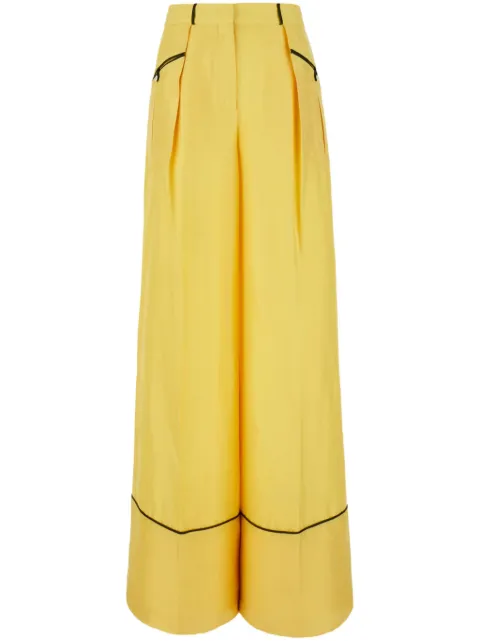 Bally pantalones palazzo de seda
