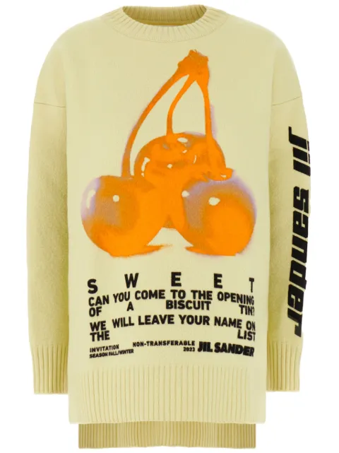 Jil Sander patterned intarsia-knit jumper 