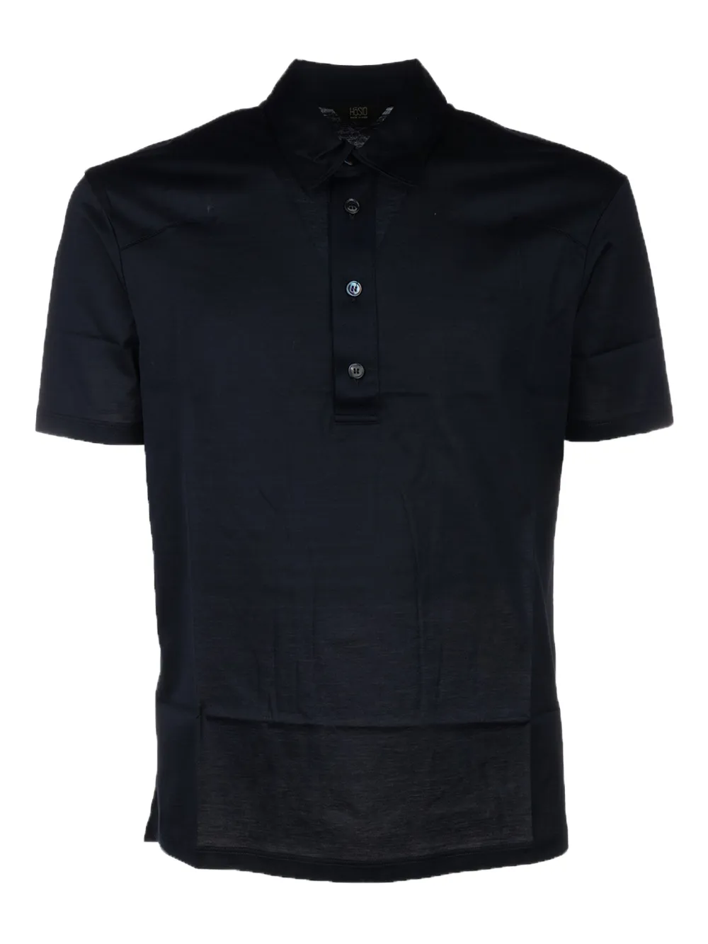 button-fastening polo shirt