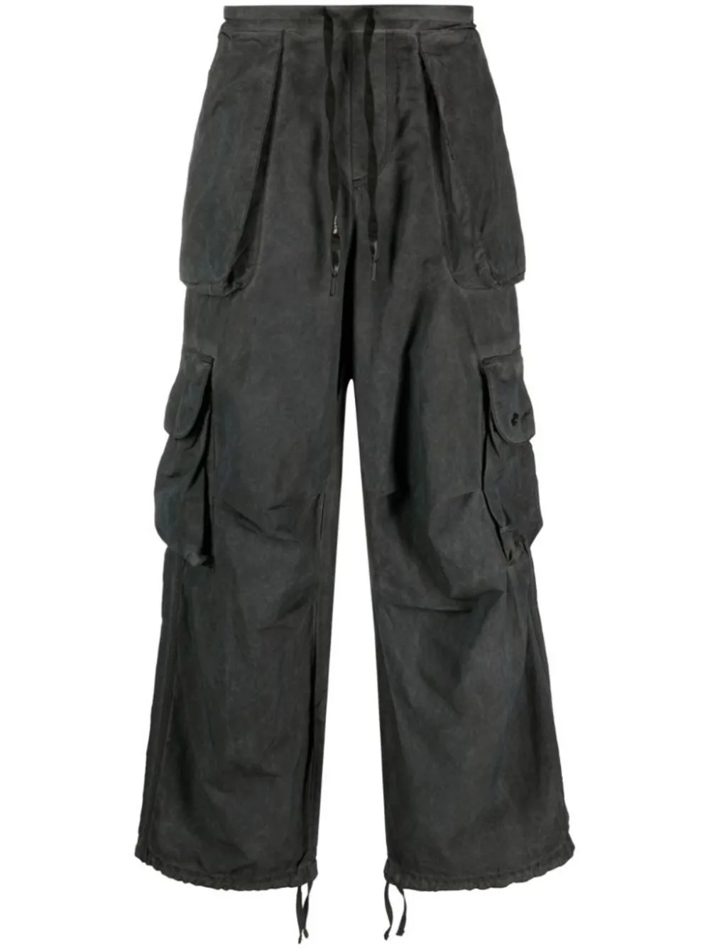 A Paper Kid Wide-leg Cargo Pants In Grey