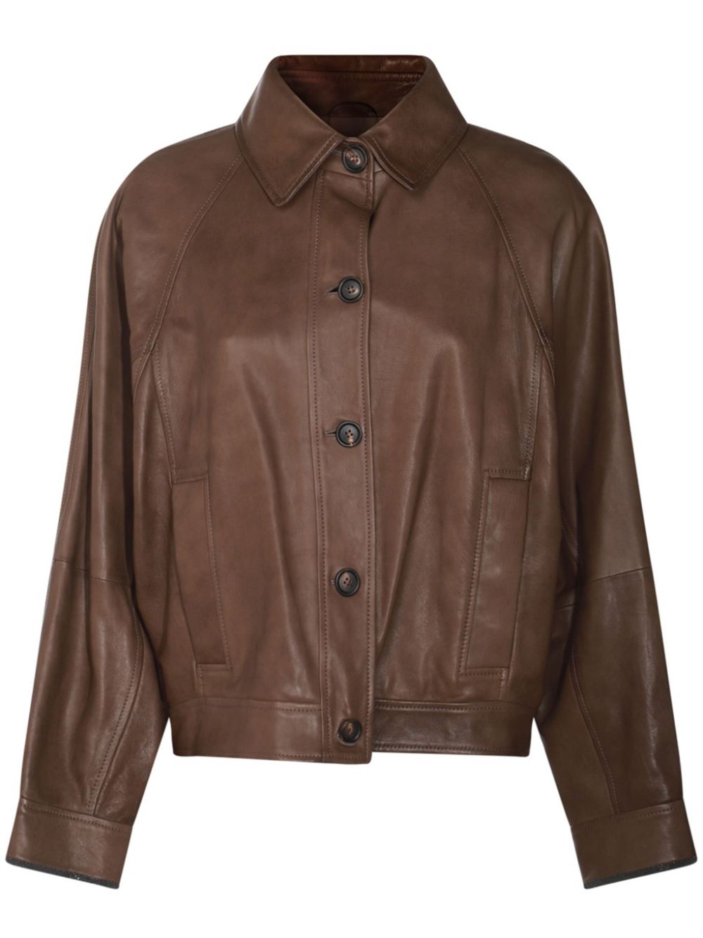 leather bomber jacket