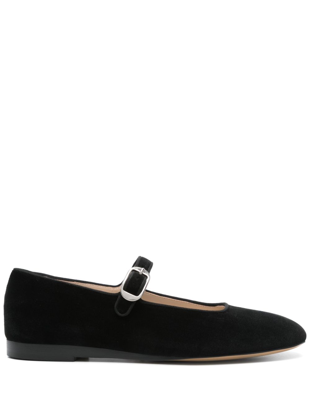 Le Monde Beryl velvet ballet flats Zwart