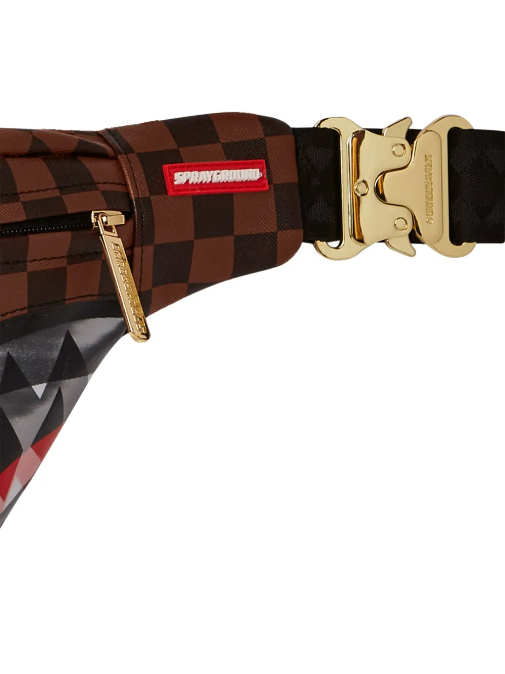 sprayground kid Heuptas met monsterprint Bruin