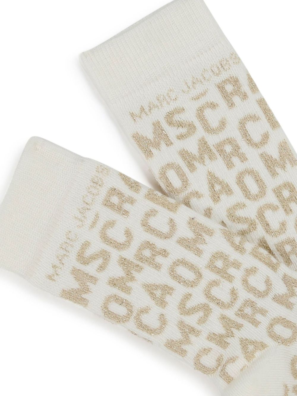 Marc Jacobs Kids Sokken met logo-jacquard - Beige