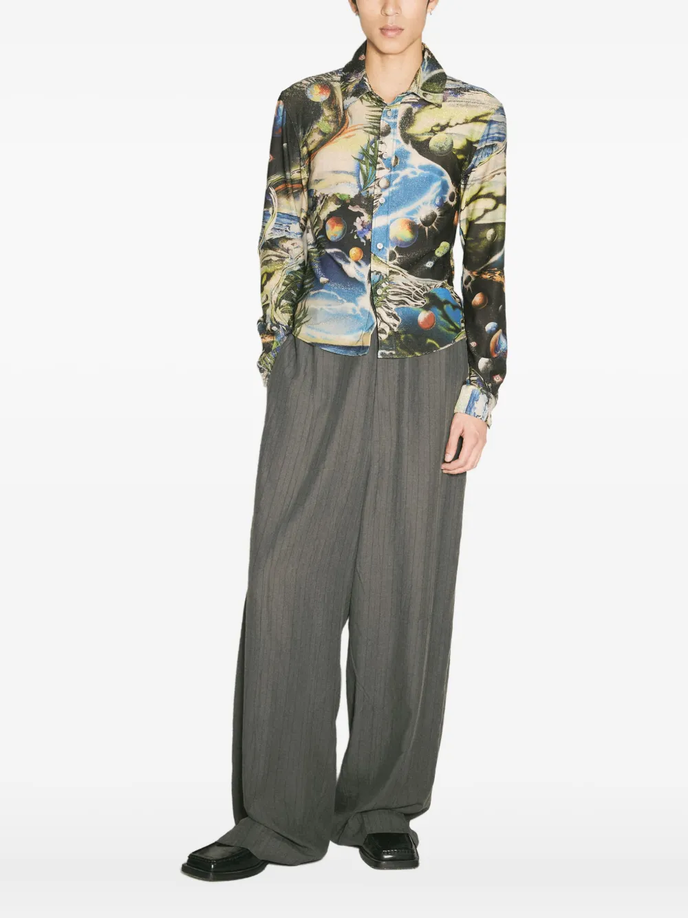 Martine Rose celestial-print shirt Veelkleurig