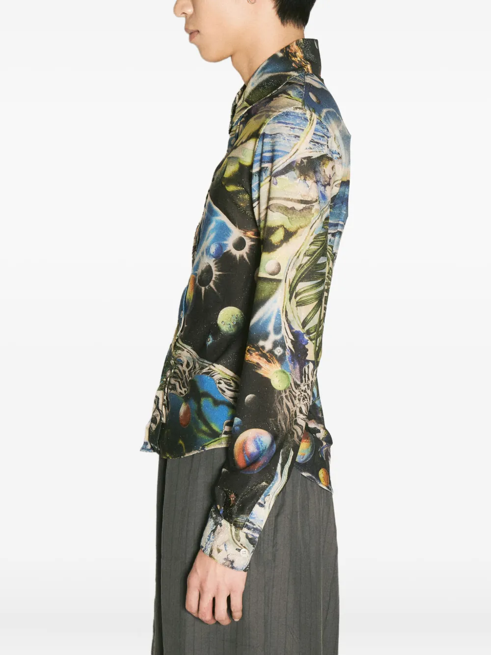 Martine Rose celestial-print shirt Veelkleurig