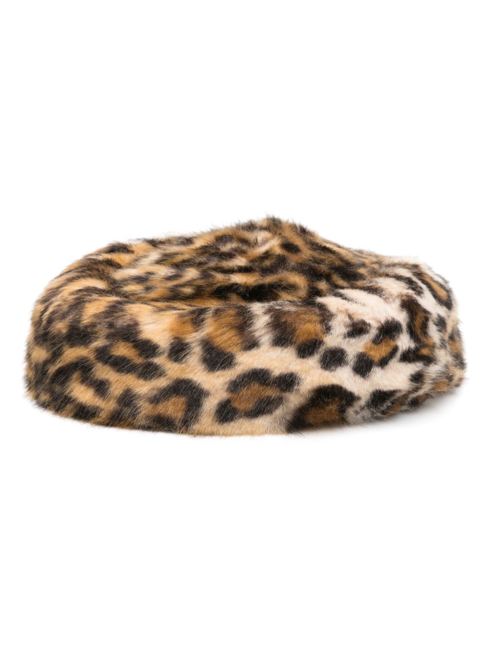 GANNI leopard-print beret Women