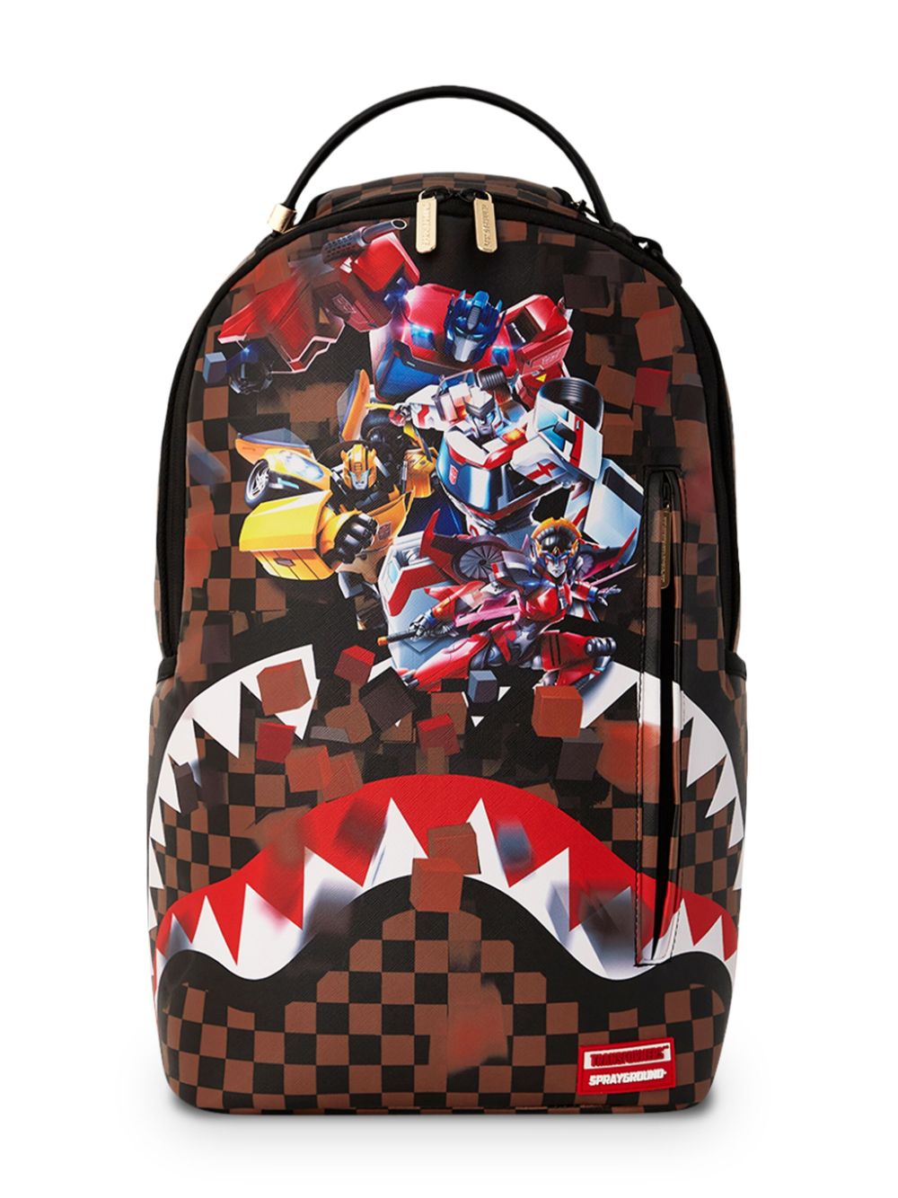 sprayground kid robot-print backpack - Brown