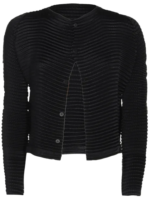 Issey Miyake crew-neck cardigan