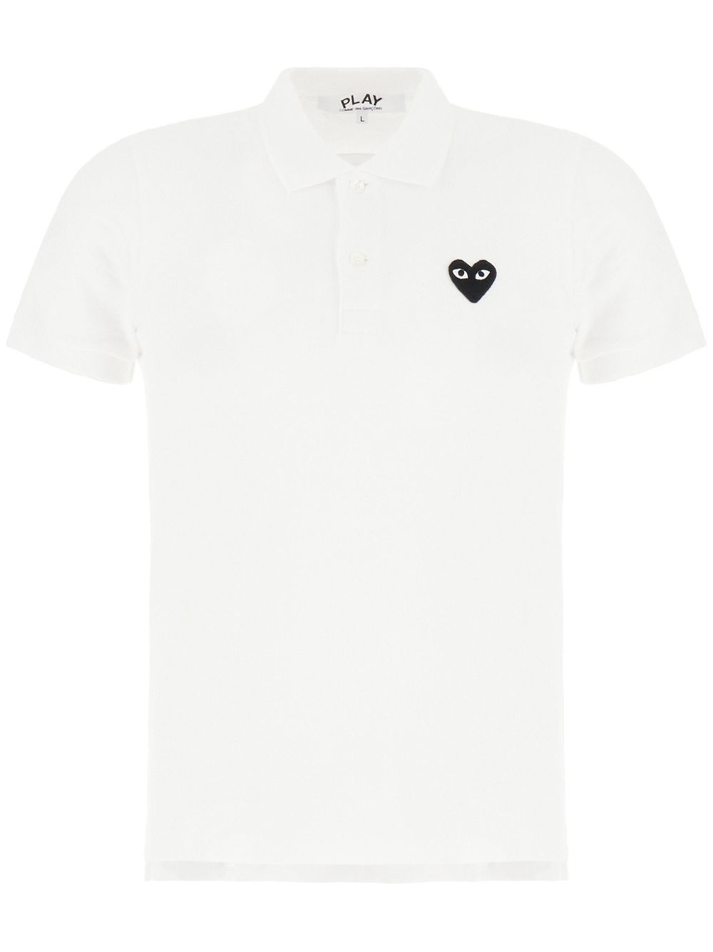 Comme Des Garçons Play piqué-weave polo shirt - White