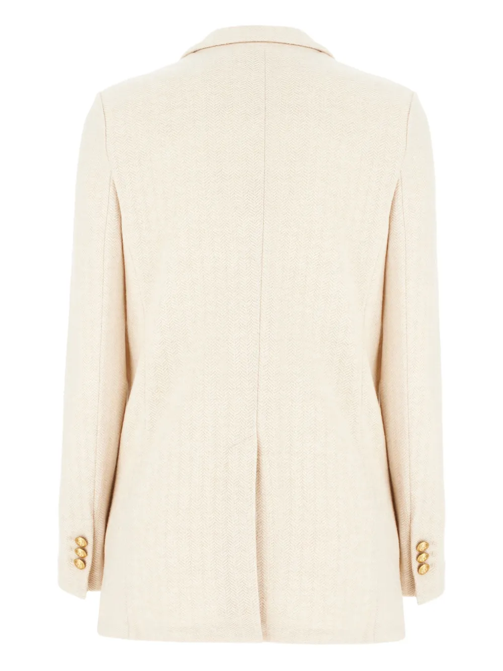 Circolo 1901 Herringbone Double-breasted Jacket In Neutral