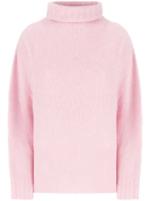 Acne Studios ハートプリント チャンキーニット セーター | ピンク