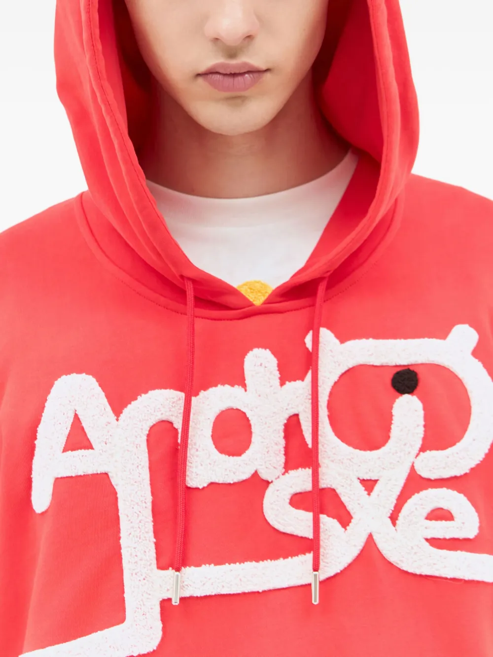 Walter Van Beirendonck Hoodie met grafische print en zak Rood