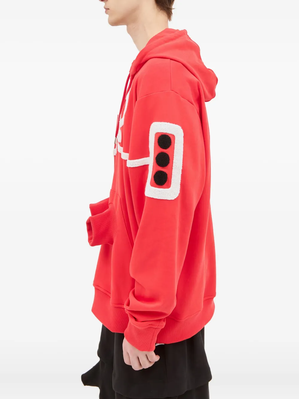 Walter Van Beirendonck Hoodie met grafische print en zak Rood