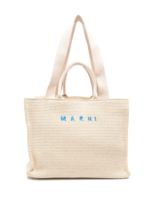 Sac cabas à logo brodé - Marni - Modalova