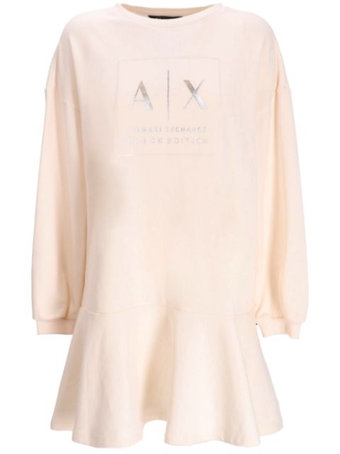 Armani Exchange logo-print jersey dress Women