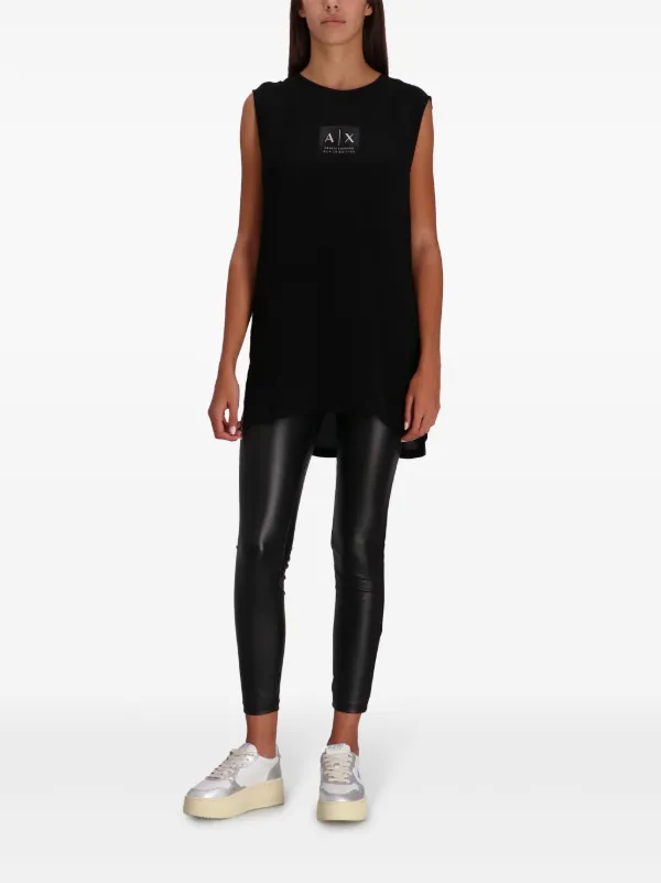 Armani Exchange logo-print crew-neck Tank Top | Black | FARFETCH