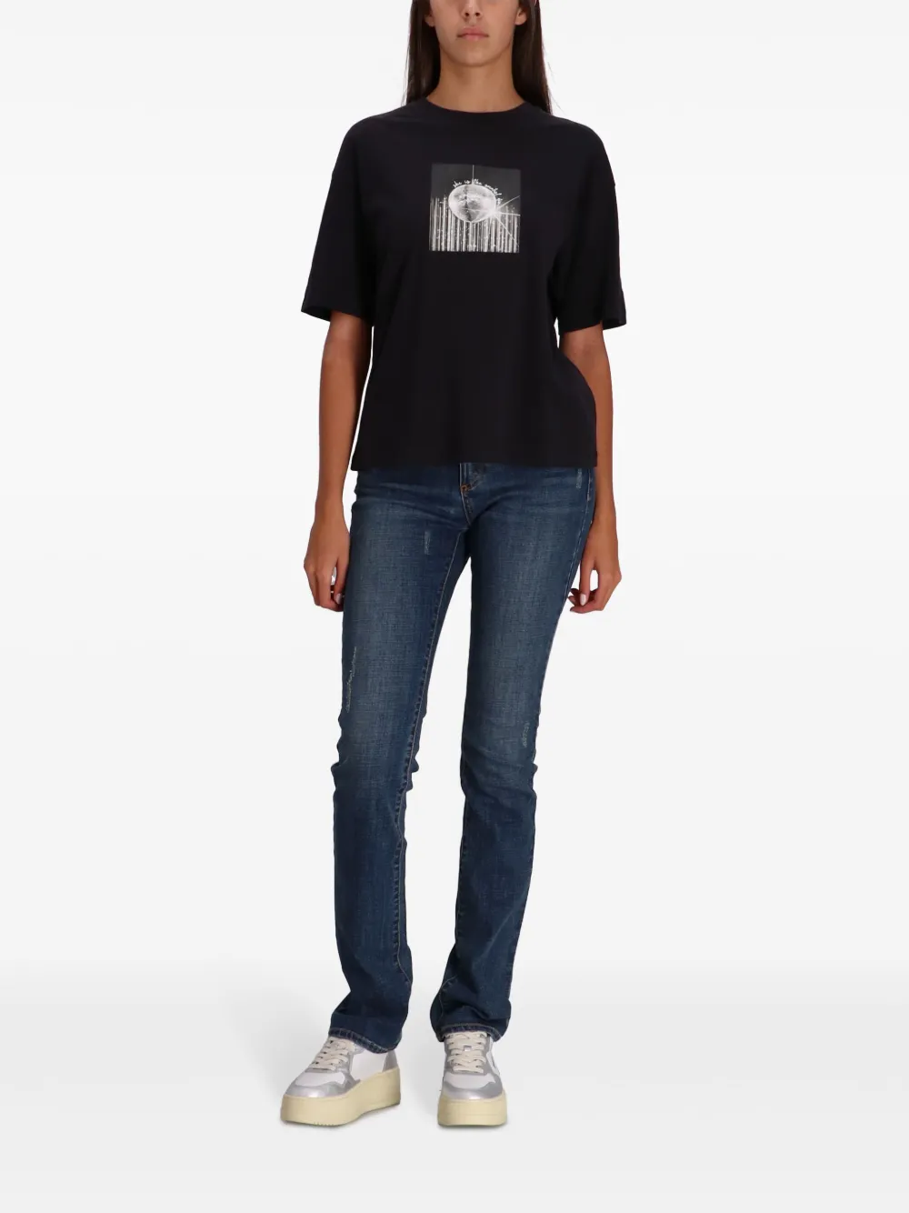 BOSS printed T-shirt - Zwart