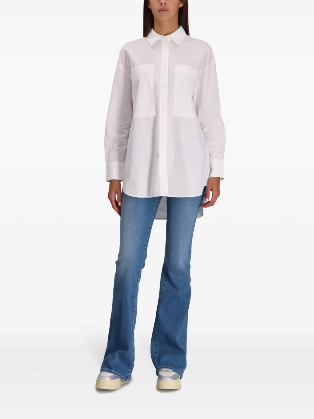 Armani Exchange Katoenen blouse - Wit