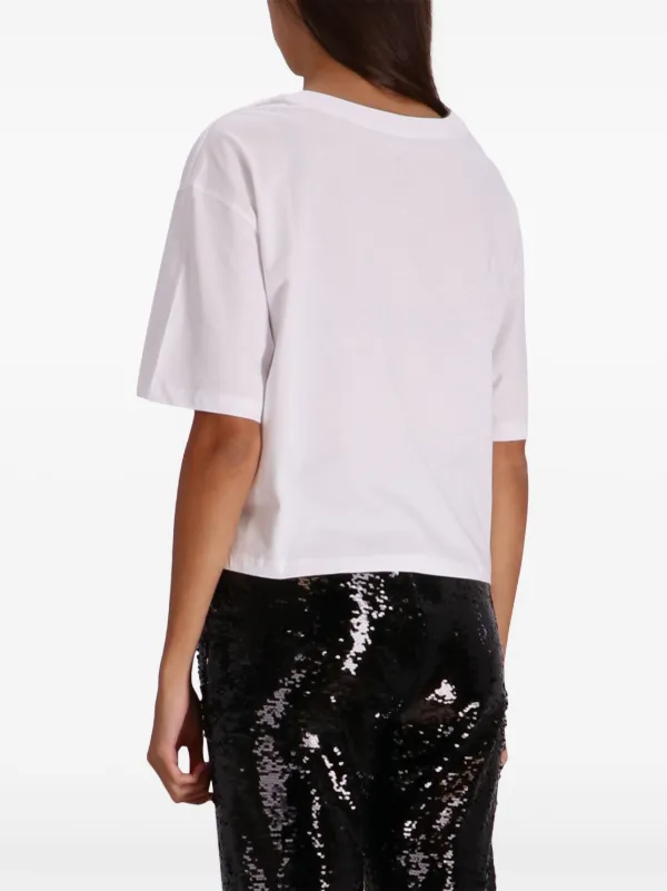 Armani Exchange slogan-print Cotton T-shirt | White | FARFETCH