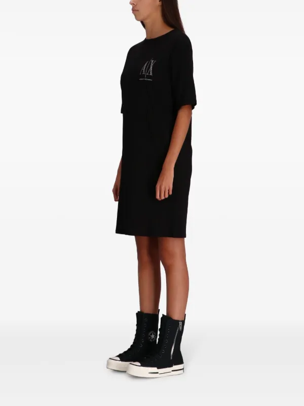 armani exchange little black dress Armani Exchange Black Sequin Sleeveless Fitted Dress