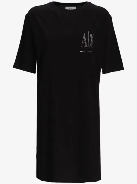 Armani Exchange vestido estilo playera con logo estampado