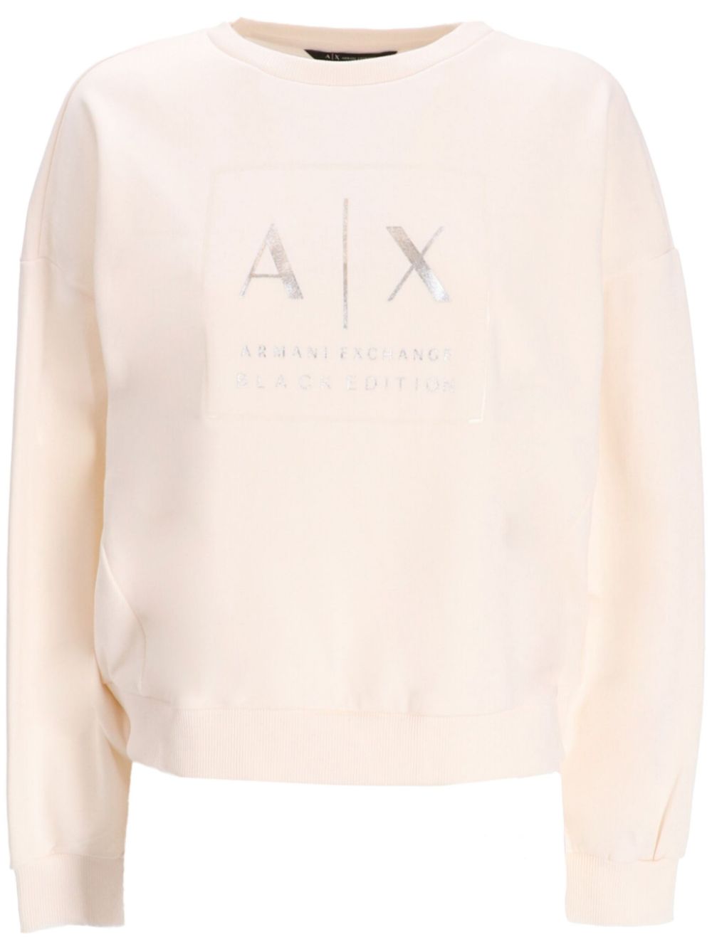 Armani Exchange logo-print sweater - White