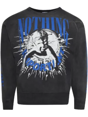 SAINT MXXXXXX logo-print Hoodie | Blue | FARFETCH