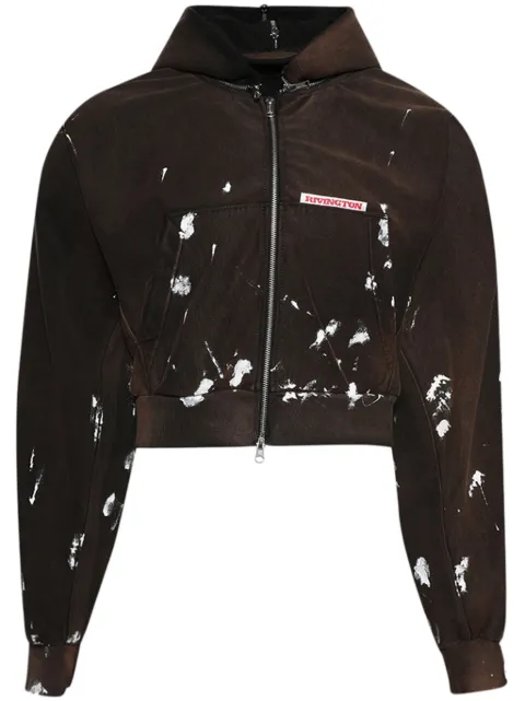 RRR123 Rose zip hoodie