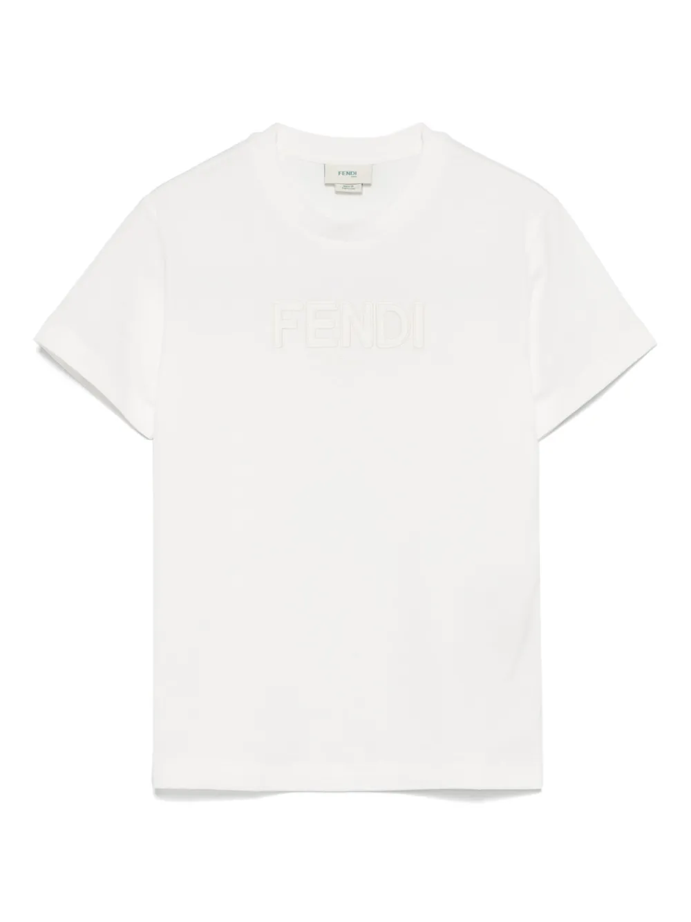 Fendi Kids T-shirt met geborduurd logo Wit