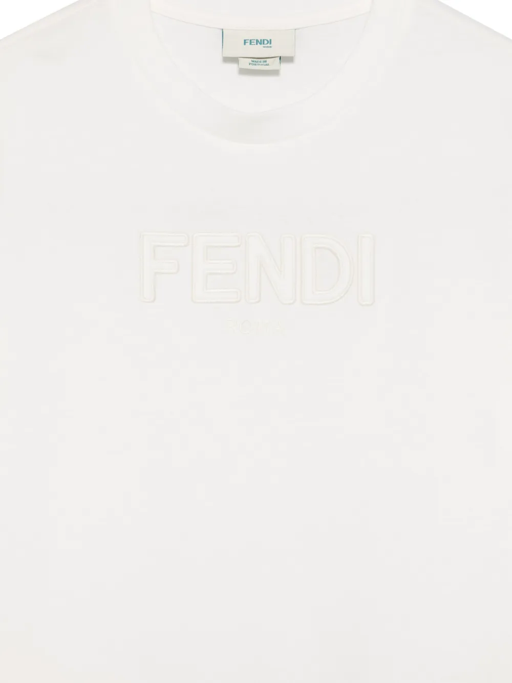 Fendi Kids T-shirt met geborduurd logo Wit