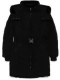 Michael Michael Kors Chevron 3/4 belted scuba coat - Black