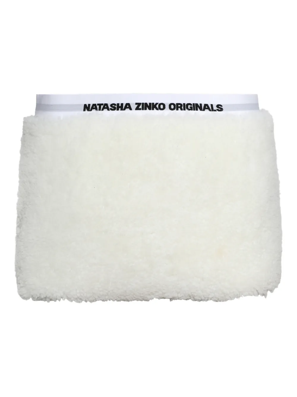 Natasha Zinko shearling mini skirt - Bianco