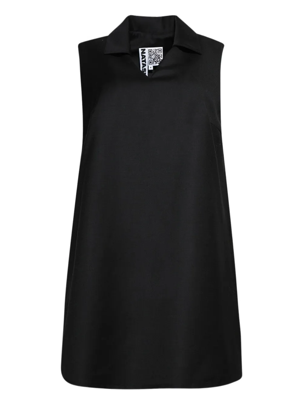 Natasha Zinko sleeveless collared dress Zwart
