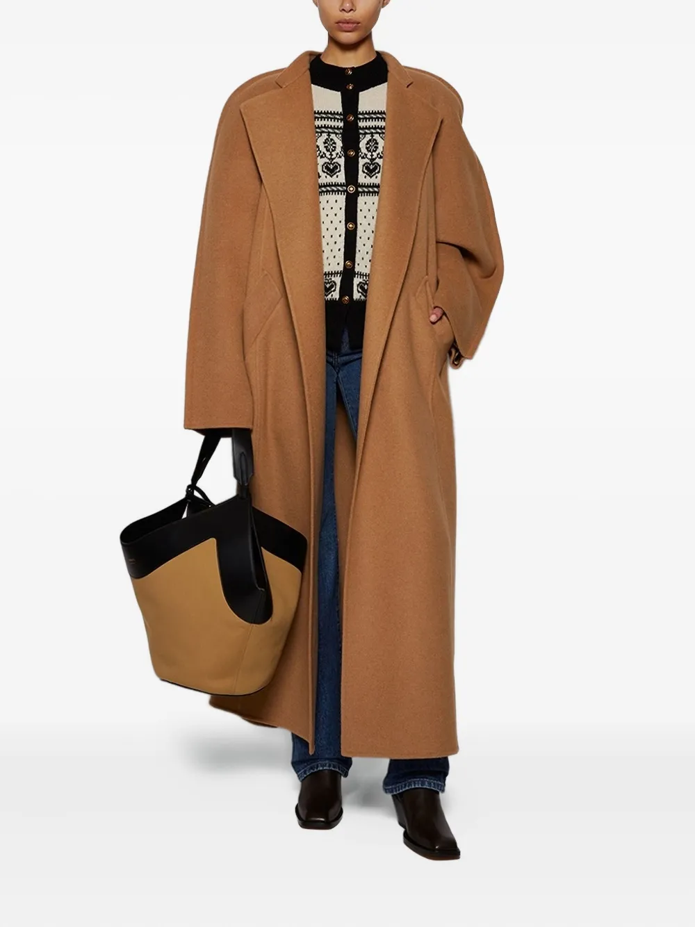 KHAITE Rothen belted coat Beige